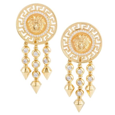 diamond versace earrings|Versace necklaces women's.